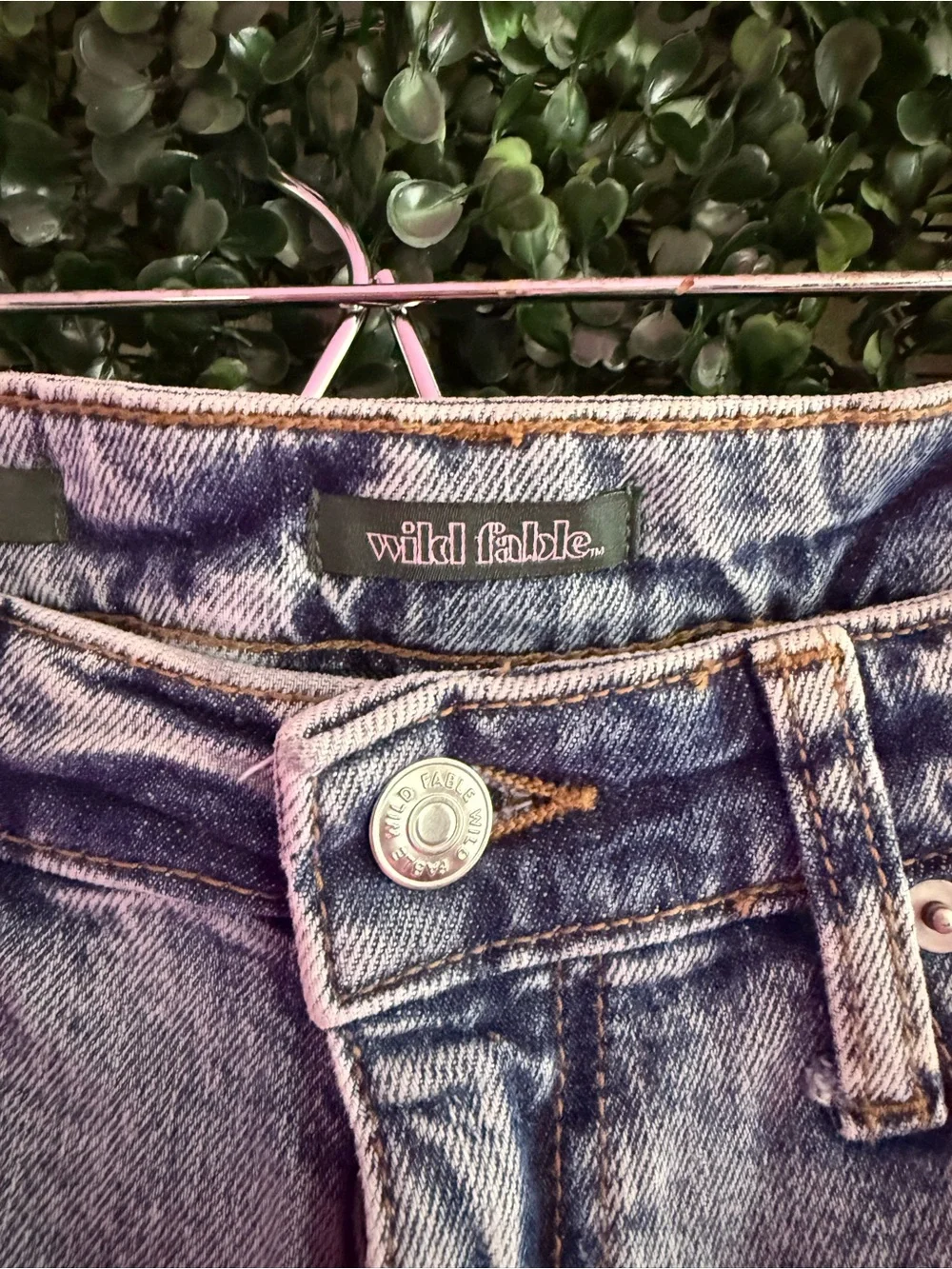 wild fable Mid-Rise Rolled Hem Denim Shorts in Faded Blue